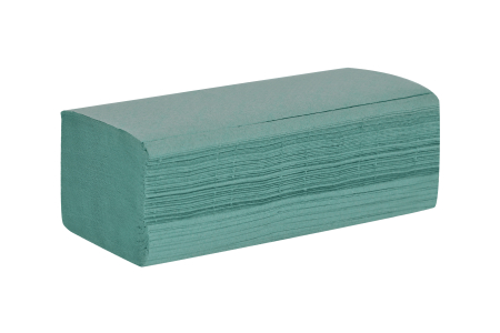 Jangro Contract V Fold Hand Towels 1-Ply Green