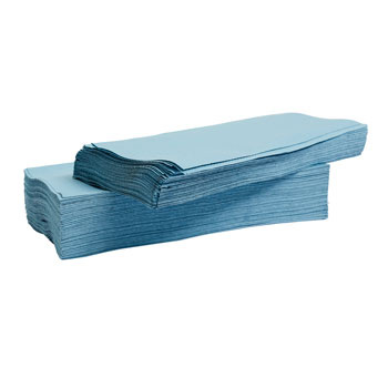 Singlefold Hand Towels 1-Ply - Blue