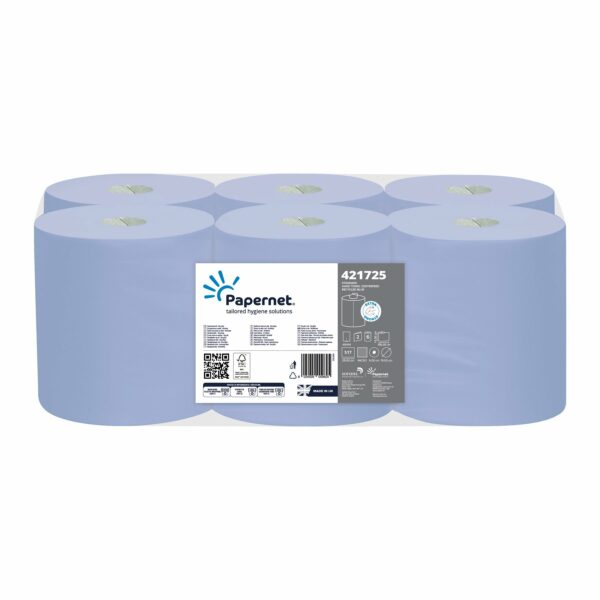 Blue Centrefeed Roll 150m 2-Ply (6 Pack)