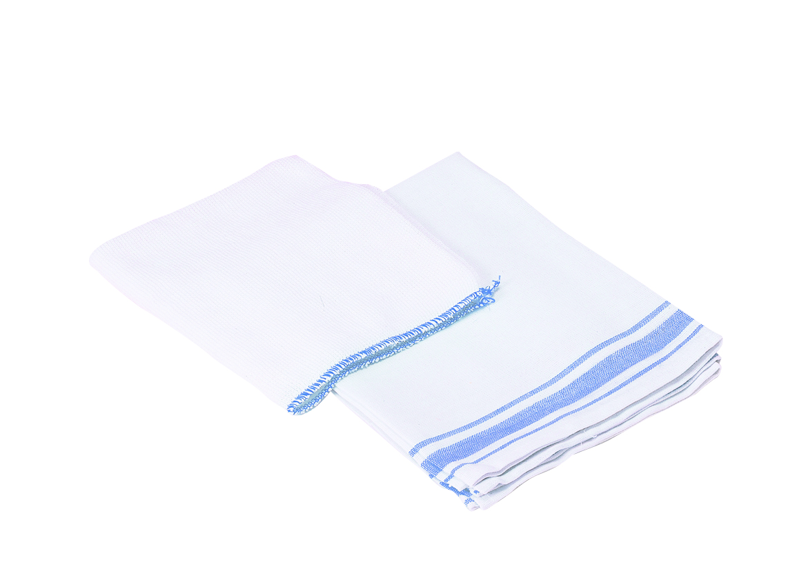 Cotton Tea Towels White Packs of 10. 48cm x 74cm