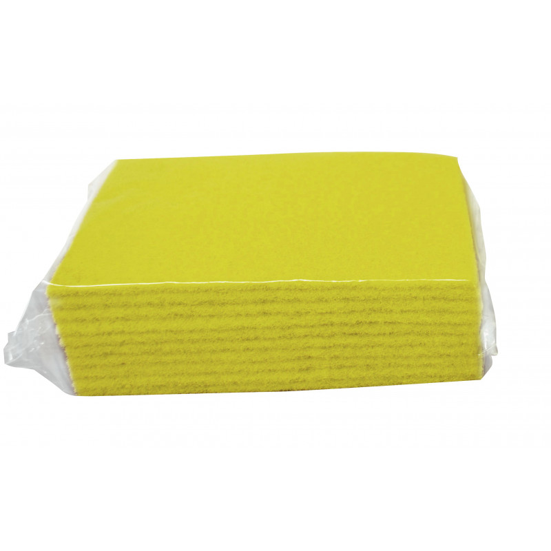Contract Scouring Pad Packs of 10 (large) 225 x 150mm - Yell